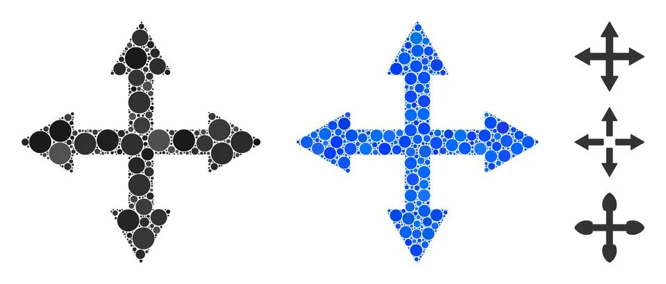 Quadro Arrows Composition Icon of Circle Dots Stock Illustration