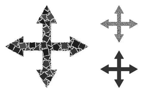 Quadro arrows Composition Icon of Irregular Items Illustrazione stock