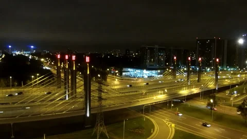 Quadro highway night Video stock 91891390