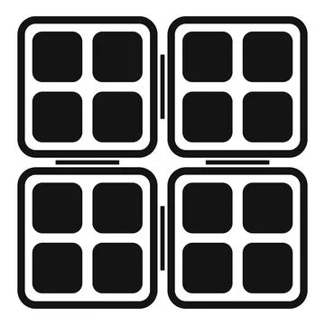 Quadro solar panel icon simple vector. Power charge Ilustração Stock