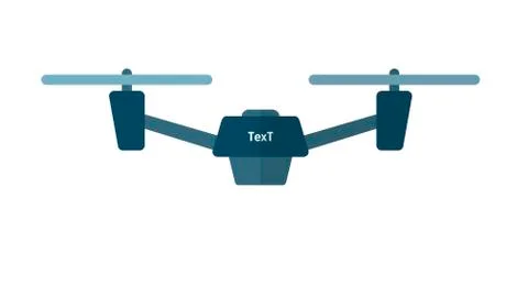 Quadrocopter Dron icon Stock Illustration