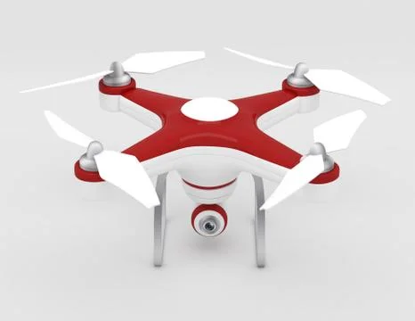 Quadrocopter drone with the camera Stock Illustration