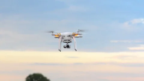 Quadrocopter in Exploration Area. Video stock 77431975