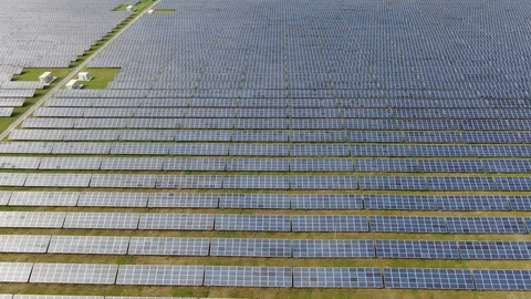 Quadrocopter flight over the solar field Stock Footage 109456960