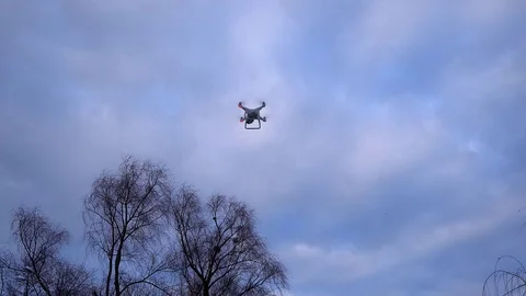 Quadrocopter Flying In The Sky. Stock Footage 73903847