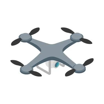 Quadrocopter icon, isometric 3d style Stockillustratie
