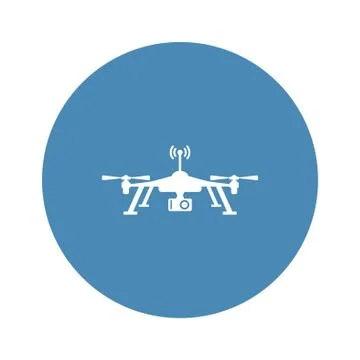 Quadrocopter Icon Vector flat design style Stock Illustration