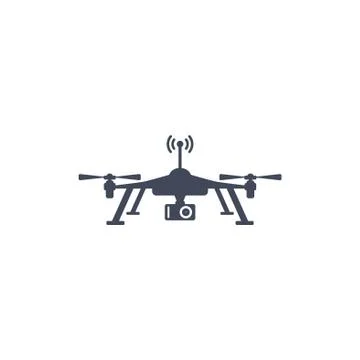 Quadrocopter Icon Vector flat design style Stock-Illustration