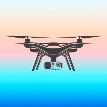 Quadrocopter icon vector Stock Illustration