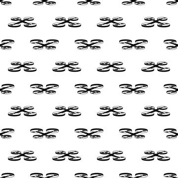 Quadrocopter pattern seamless vector Stock Illustration