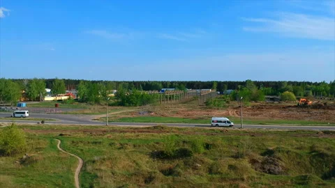 Quadrocopter shooting, overview of the nature Stock-Footage 89948918