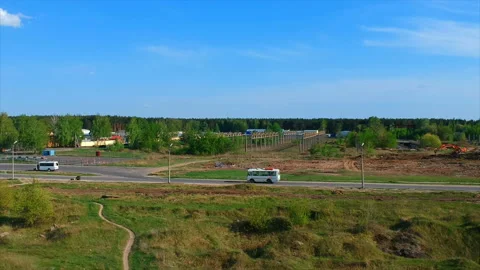 Quadrocopter shooting, overview of the nature Stock Footage 89949055