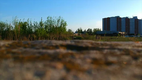 Quadrocopter shooting, overview of the nature Stock-Footage 89950117
