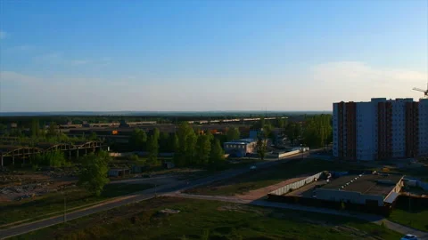 Quadrocopter shooting, overview of the nature Stock-Footage 89950210