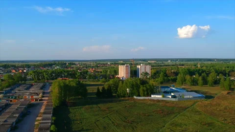 Quadrocopter shooting, overview of the nature Stock Footage 89950584