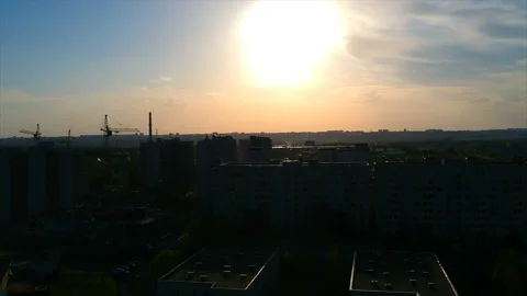 Quadrocopter shooting, overview of the nature Stock Footage 89950792