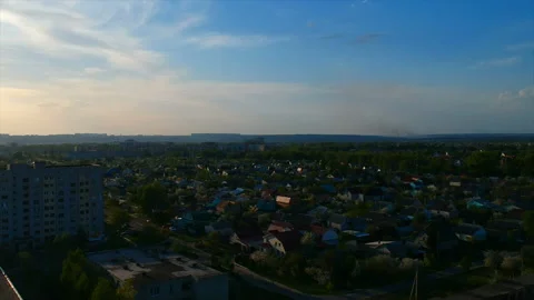 Quadrocopter shooting, overview of the nature Stock-Footage 89950845