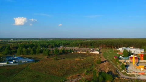 Quadrocopter shooting, overview of the nature Stock Footage 89951049
