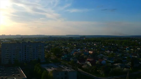 Quadrocopter shooting, overview of the nature Stock Footage 89951227