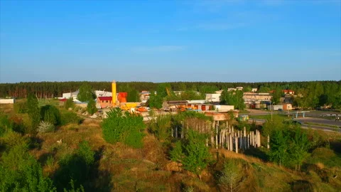 Quadrocopter shooting, overview of the nature Stock Footage 89951699
