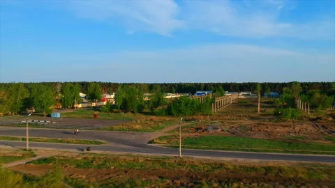 Quadrocopter shooting, overview of the nature Stock Footage 89952020