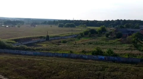 Quadrocopter view on the field Stock Footage