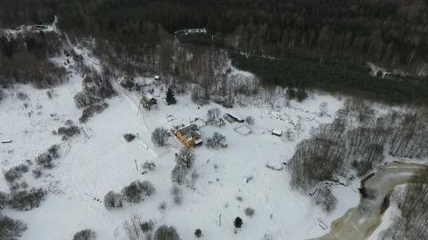 Quadrocopter winter outdoors Stock Footage 72092860