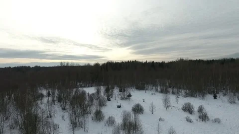 Quadrocopter winter outdoors Stock Footage 72092957