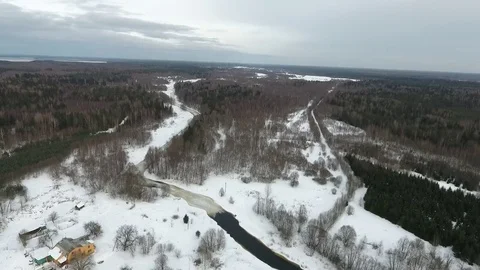 Quadrocopter winter outdoors Stock Footage 72092997