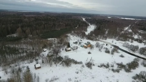 Quadrocopter winter outdoors Stock Footage 72093302