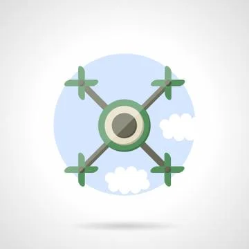 Quadrotor flat color vector icon Stock Illustration