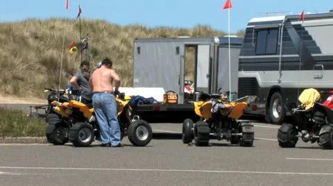Quads at the Sand Dunes Stock-Footage 10560571