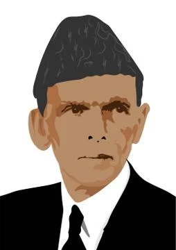 Quaid-e-Azam Muhammad Ali jinnah 25th December (Founder of Pakistan) birthday Stock Illustration