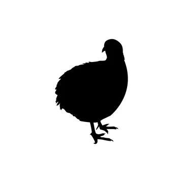Quail bird silhouette isolated Stock Illustration