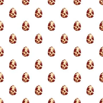 Quail egg seamless pattern illustrating food and nature theme Stock Illustration