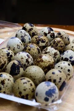 Quail Eggs as morning breackfast. Stock Photos