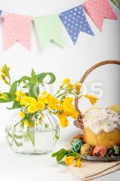 Quail eggs. Painted eggs for Easter. Colorful still lifes Stock Photos