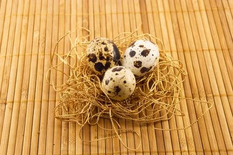 Quail eggs Stock Photos