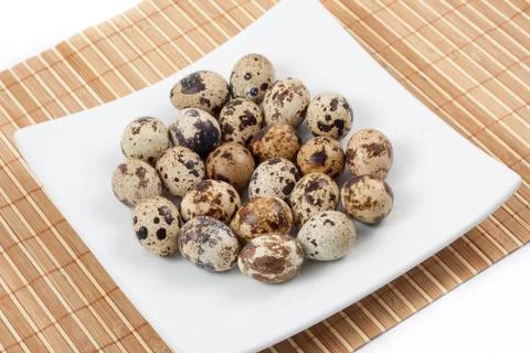 Quail eggs Foto stock