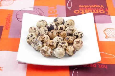 Quail eggs Foto stock