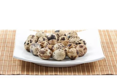 Quail eggs Foto stock