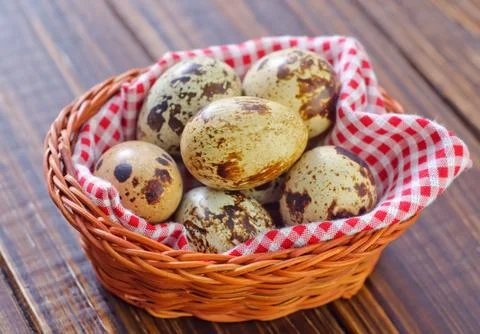 Quail eggs Stock Photos