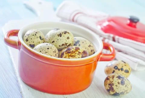 Quail eggs Stock Photos