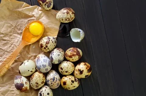 Quail eggs Foto stock