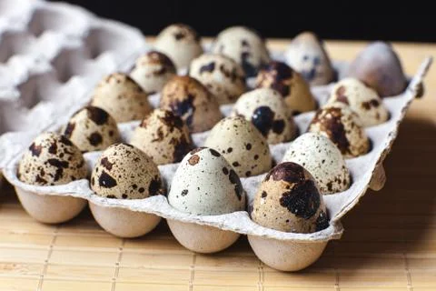 Quail eggs Stock Photos