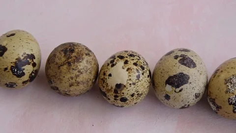 Quail eggs on pink background Stock-Footage 127272470