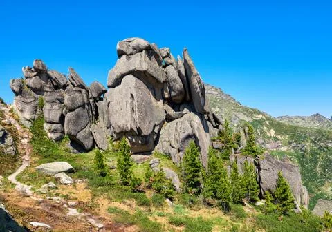 Quaint forms of rock Stock Photos