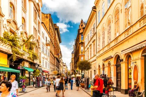 Quaint streets of Budapest Stock Photos