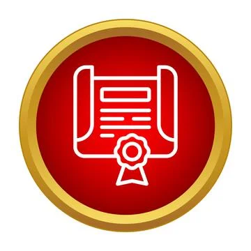Qualification certificate icon displaying education diploma document achiev.. 스톡 일러스트