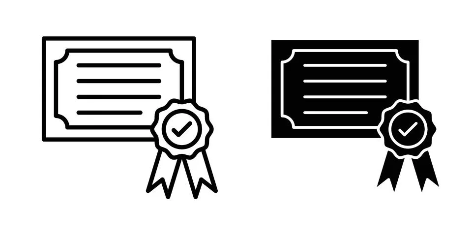 Qualification icon for design projects and web UI Stock Illustration